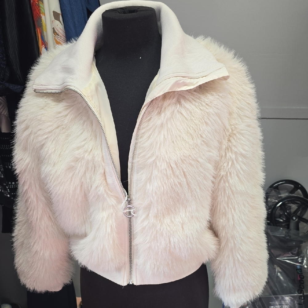 Limited Too Cream Teddy Jacket Plush Faux Fur